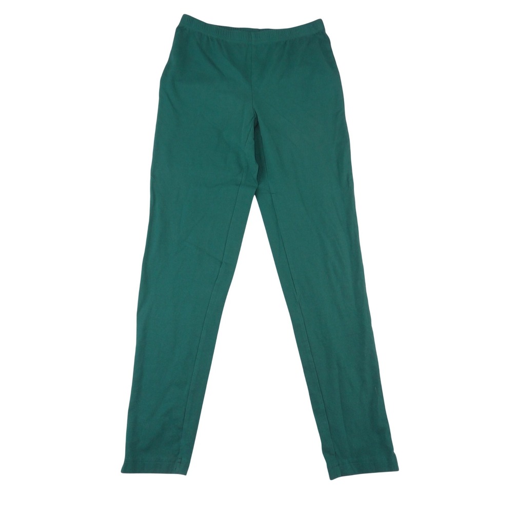 Basic Editions Hunter Green Cotton Stretch Pull On Leggings Womens Small